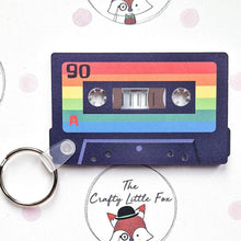 Load image into Gallery viewer, Retro Cassette Keyrings - Acrylic Keyring - The Crafty Little Fox
