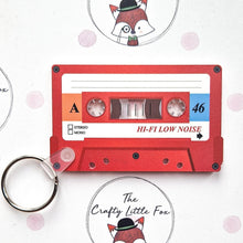 Load image into Gallery viewer, Retro Cassette Keyrings - Acrylic Keyring - The Crafty Little Fox
