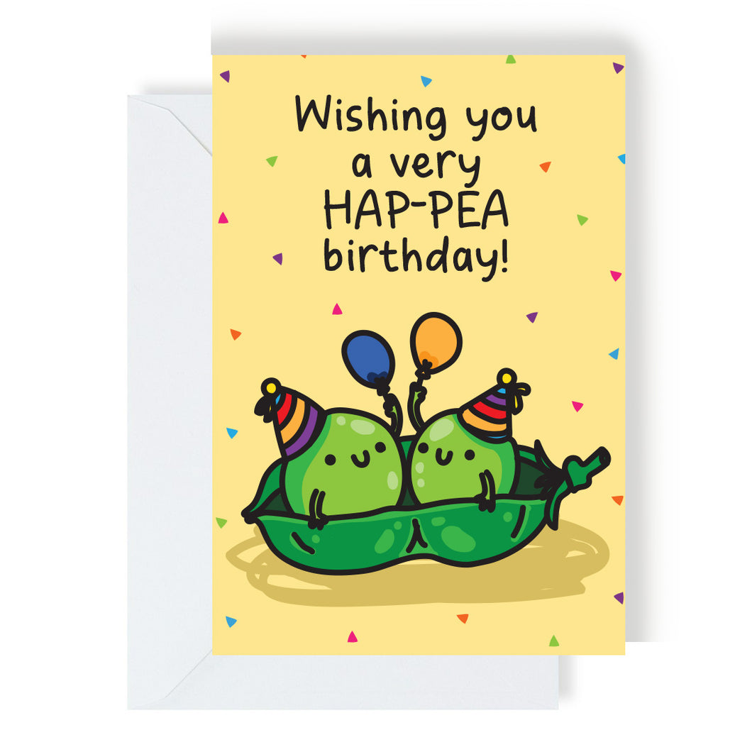 Greetings Card - Wishing you a Hap-Pea birthday - The Playful Indian