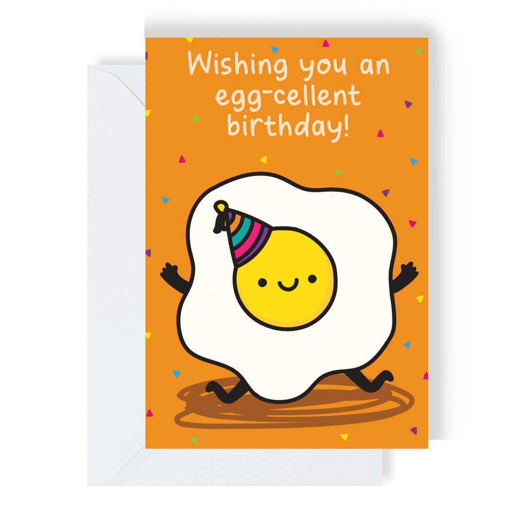 Greetings Card - Wishing you an Egg-cellent birthday - The Playful Indian
