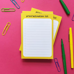 Notepad - Procastination - A6 size tear off note pad - The Playful Indian