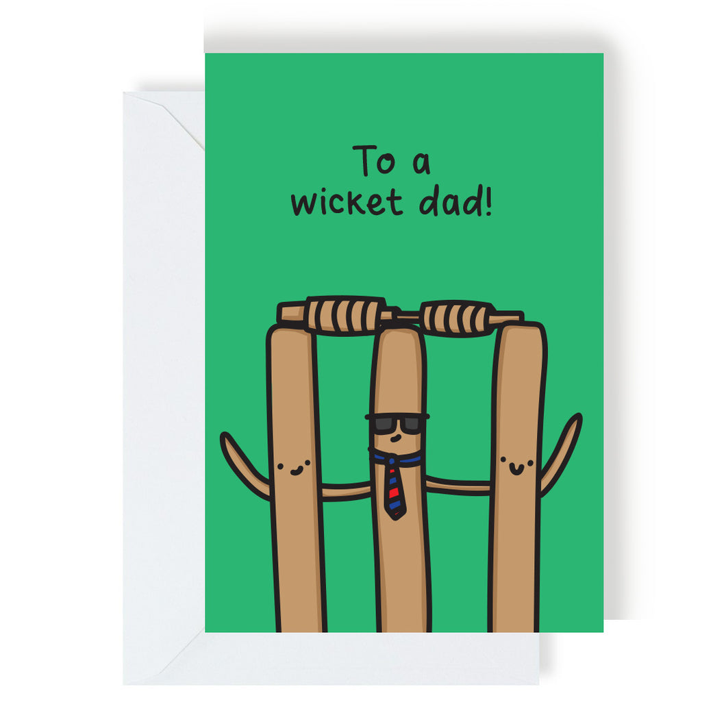 Greetings Card - To a Wicket Dad! - The Playful Indian