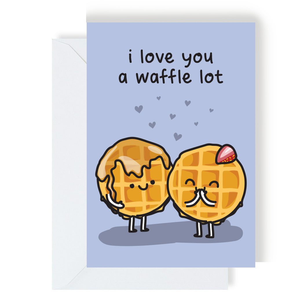 Greetings Card - I love you a Waffle lot - The Playful Indian