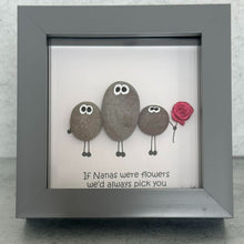 Load image into Gallery viewer, If nanas were flowers we&#39;d always pick you - Nana Pebble Art Frame - Pebbled19
