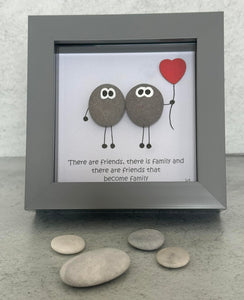 Friends that become family - Pebble Art Frame - Pebbled19