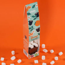 Load image into Gallery viewer, Hot Chocolate Stirrer - Orange Milk Chocolate With Marshmallows - GNAW Chocolate
