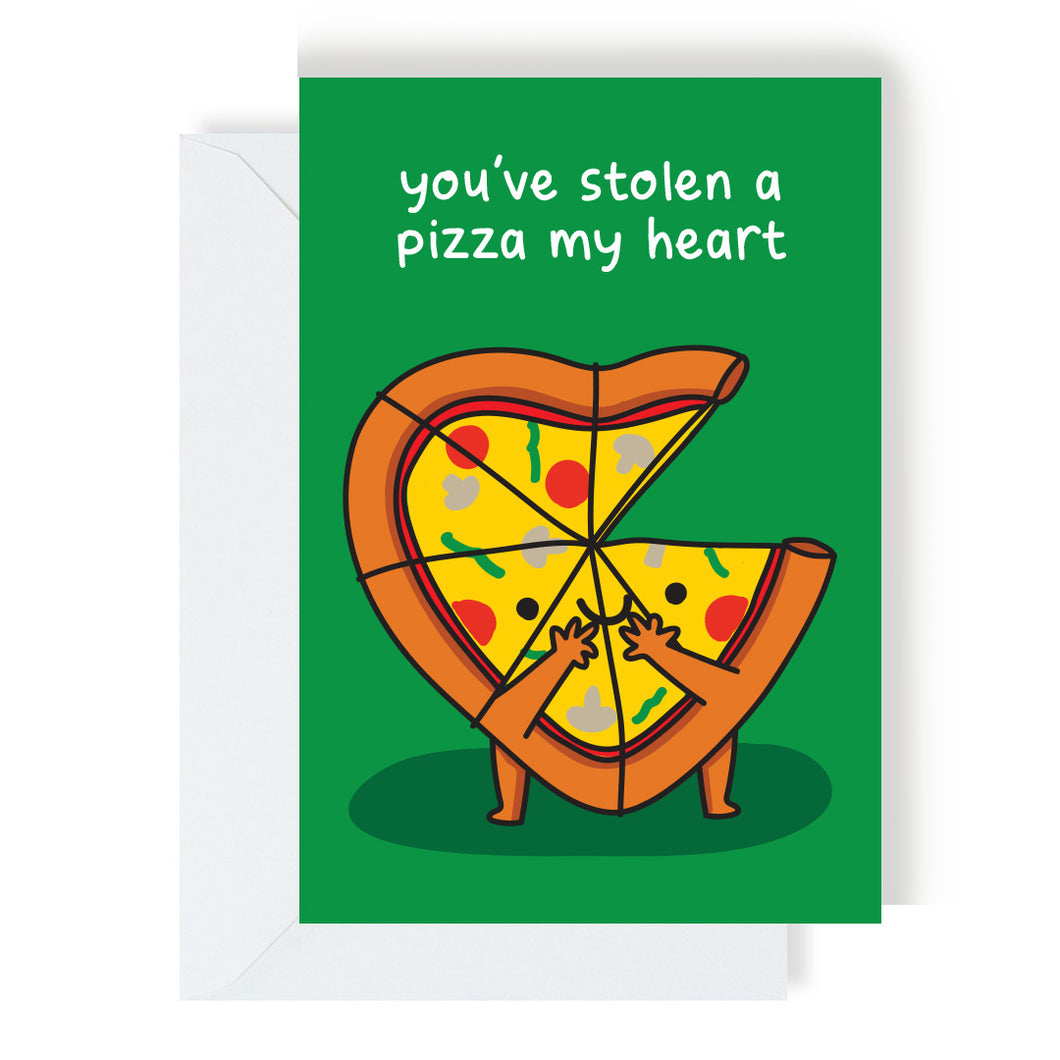 Greetings Card - You've stolen a Pizza my heart - The Playful Indian