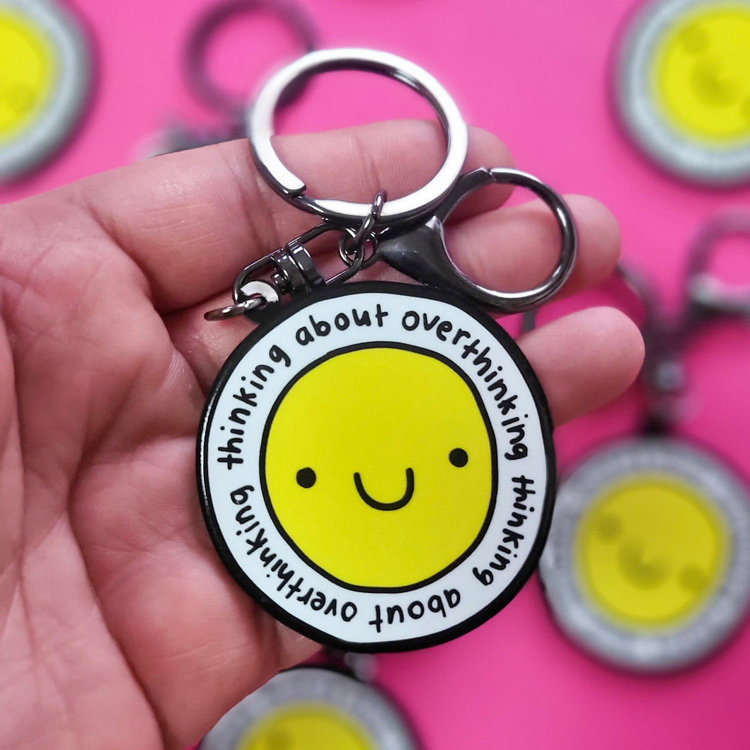 Key chain - Thinking about Overthinking - Keyring - The Playful Indian