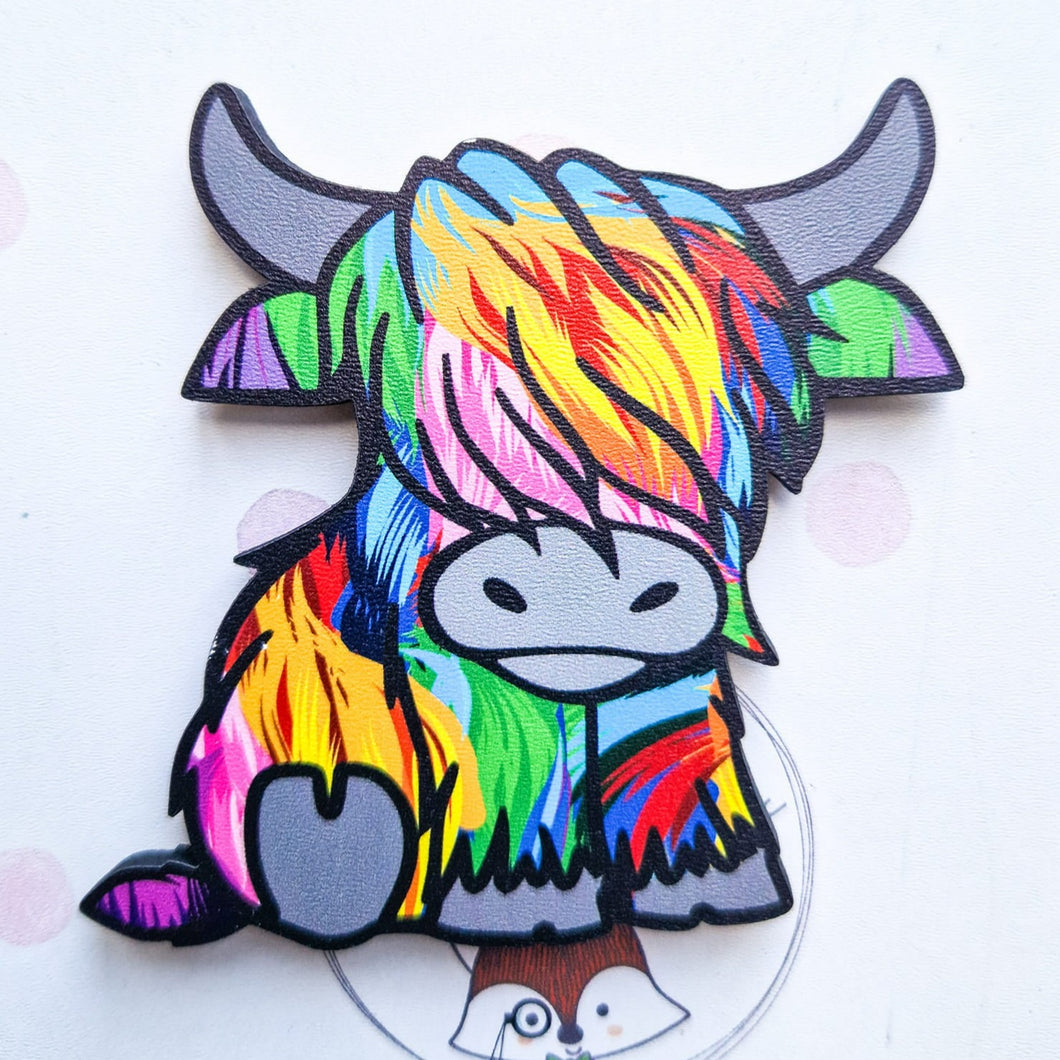Magnet - Highland Cow - Arran Wooden Magnet - The Crafty Little Fox