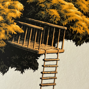 Golden Hour - Tree House - A3 print - Simon J Curd