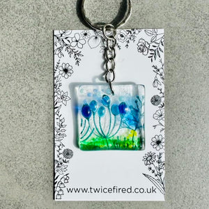 Glass Keyrings - Assorted Colours - Summer Meadow - Twice Fired