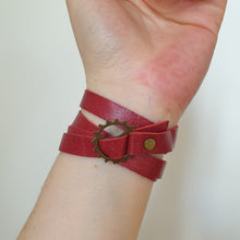Load image into Gallery viewer, Leather Wrap Watch - Shadow Crafts - gift idea - recycled leather
