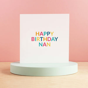 Happy Birthday Nan - Birthday Card - Purple Tree Designs