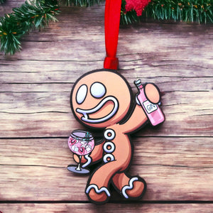 Gingerbread Man Hanging Decoration - GIN-gerbread - The Crafty Little Fox - Christmas Gift Idea