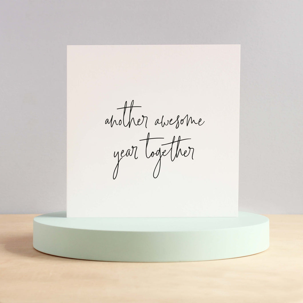 Another Awesome Year Together - Greetings Card - Purple Tree Designs - anniversary card