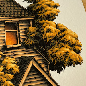 Golden Hour - Tree House - A3 print - Simon J Curd