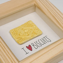 Load image into Gallery viewer, Mini Frame - Ceramic Custard Cream Biscuit  - I Love Biscuits - Upsydaisy Craft
