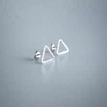 Load image into Gallery viewer, Triangle Stud Earrings - Sterling Silver - Gemma Fozzard

