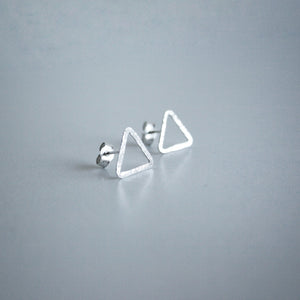 Triangle Stud Earrings - Sterling Silver - Gemma Fozzard
