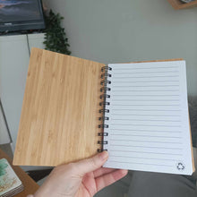 Load image into Gallery viewer, Bamboo covered notebook - Chuffin Eck - Yorkshire Sayings - Fred &amp; Bo
