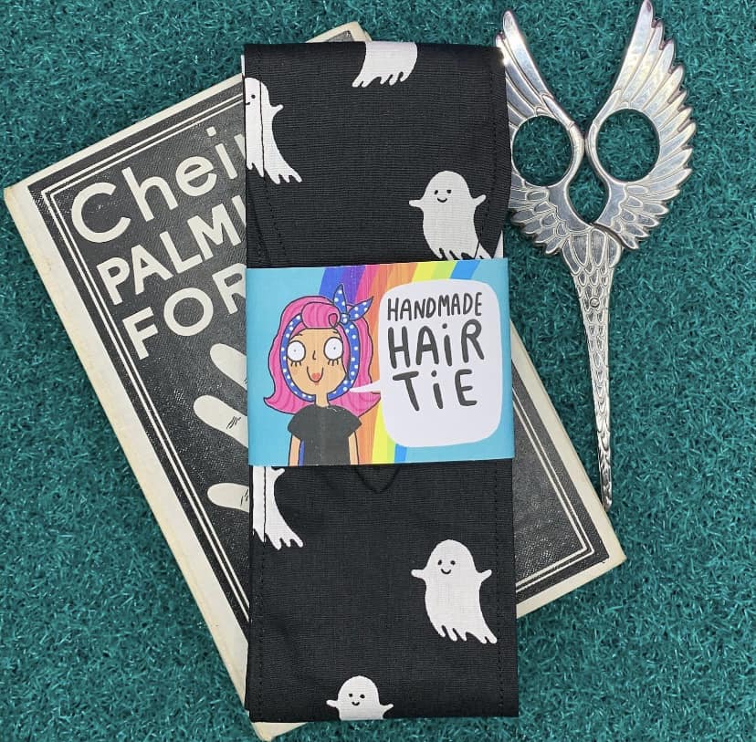 Fabric hair ties - Ghost Print - Dawny's Sewing Room - Adult size
