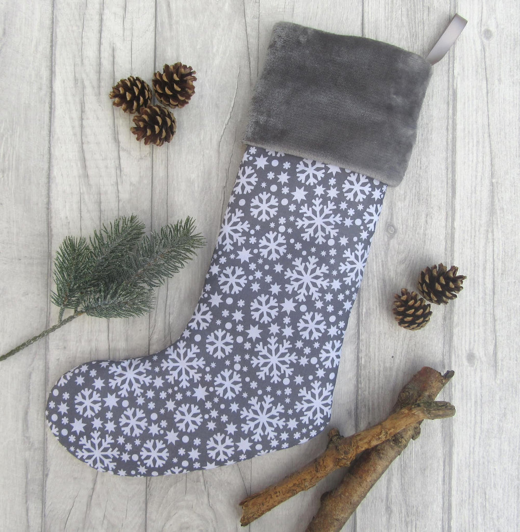 Christmas Stocking - Snowflakes - Sewn By Sarah