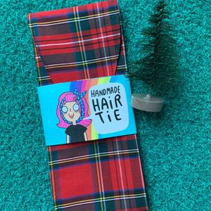 Fabric hair ties - Tartan - Dawny's Sewing Room - Adult size