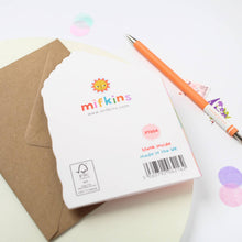 Load image into Gallery viewer, Greetings Card - Rainbow Sprinkle Cake - Die Cut Luxury Birthday Card For Kids - Mifkins
