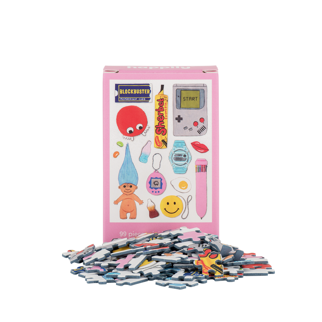 Mini Jigsaw - Retro 90's - 99 Piece Mini Jigsaw Puzzle - Happily Puzzles