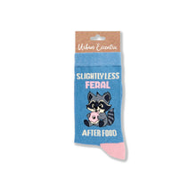 Load image into Gallery viewer, Raccoon Socks - Slightly Less Feral After Food Socks - Urban Eccentric
