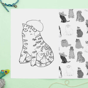 Cats in Hats Colouring Book - Jo Clark Design - Cat Lovers