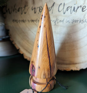 Wooden Christmas Tree - Yew - Wood Turned Tree - What Wood Claire Do?