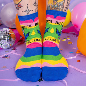 Be Chaotic and Unpredictable - Bat Socks - Katie Abey - Motivational gifts