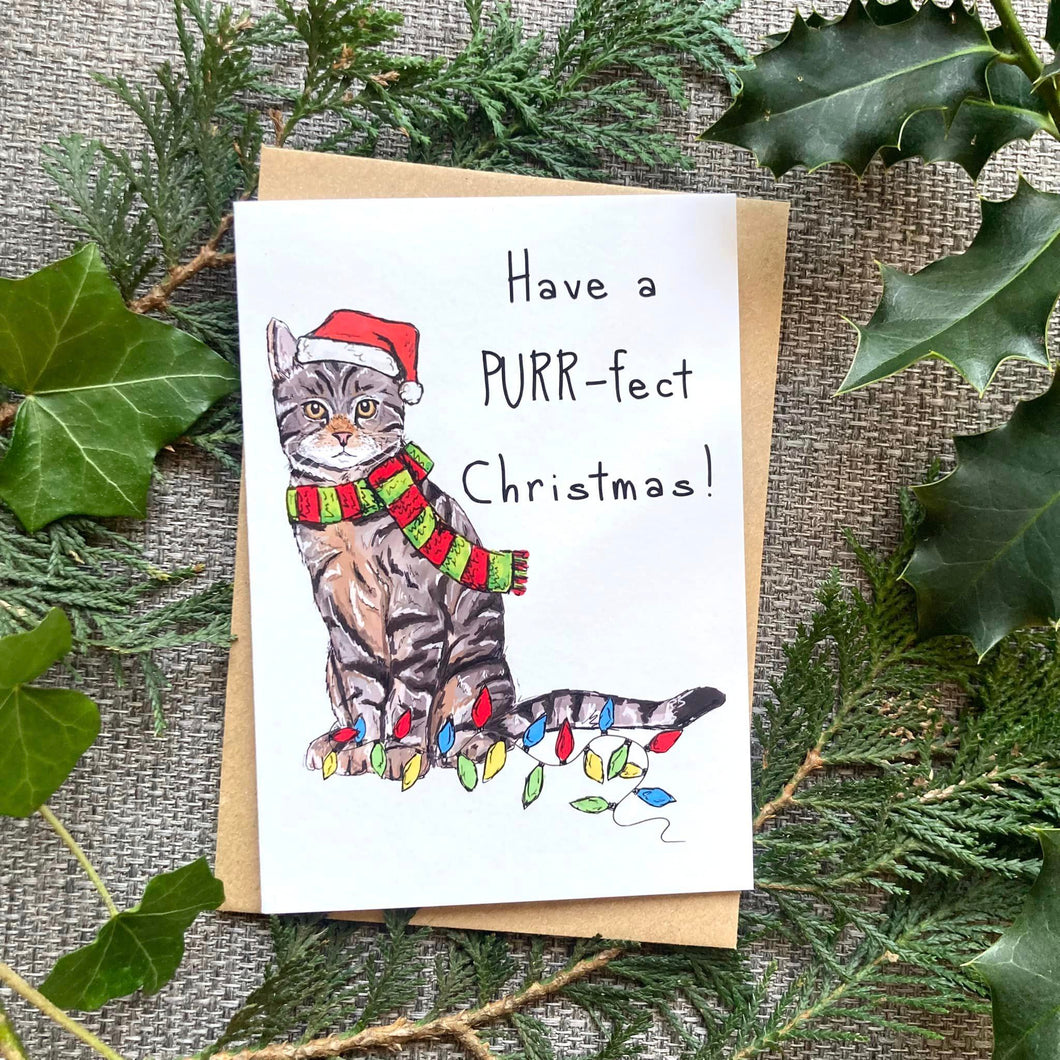 Have a Purr-fect Christmas! - Cat Christmas Card - HD Designs