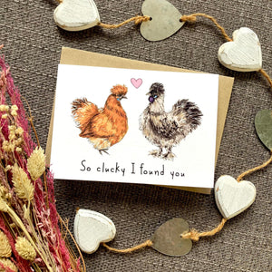 So Clucky I Found You - Valentine's Card - HD Designs