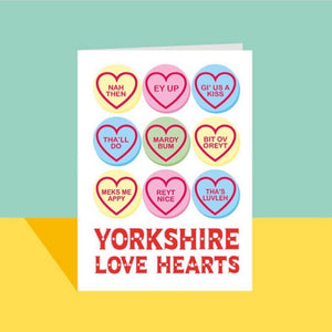 Yorkshire Love Hearts - Yorkshire Greetings card - JAM Artworks