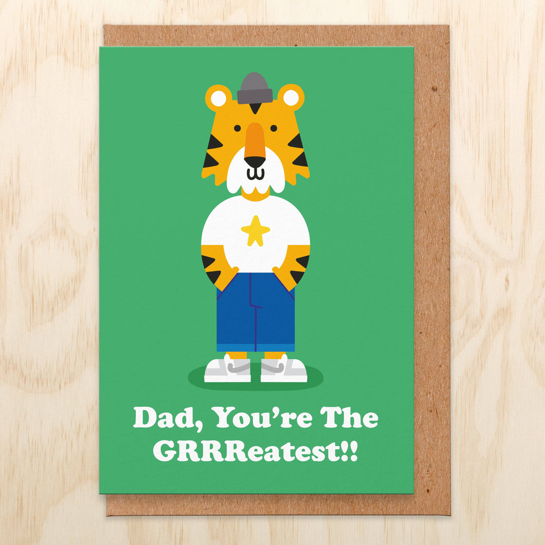 Dad ,you're the GRRReatest - Father's Day /Dad Birthday Card - Studio Boketto