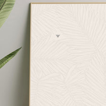 Load image into Gallery viewer, Print - Quiet Tropical Leaves in Cream - A3 Print - Full Mistica
