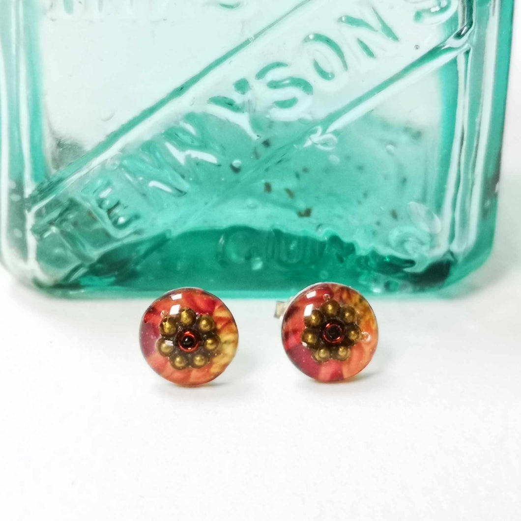 Stud Earrings - Degree - Resin Beaded Jewellery - Nimanoma