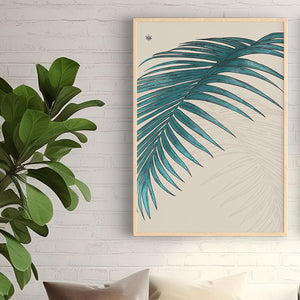Print - Tropical Leaf in Cream - A3 Print - Full Mistica