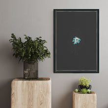 Load image into Gallery viewer, Print - Tiny Skull and Monstera in Black - A3 Print - Full Mistica
