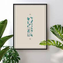 Load image into Gallery viewer, Print - Quartz Crystal Trio - Teal - A3 Print - Full Mistica

