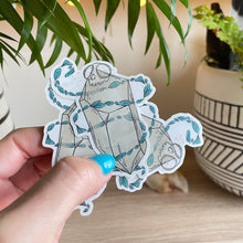 Load image into Gallery viewer, Sticker - Crystal and swirling Leaves - Clear Sticker - Full Mistica
