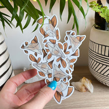 Load image into Gallery viewer, Sticker - Crystal Trio and Orange Leaves - Clear Sticker - Full Mistica
