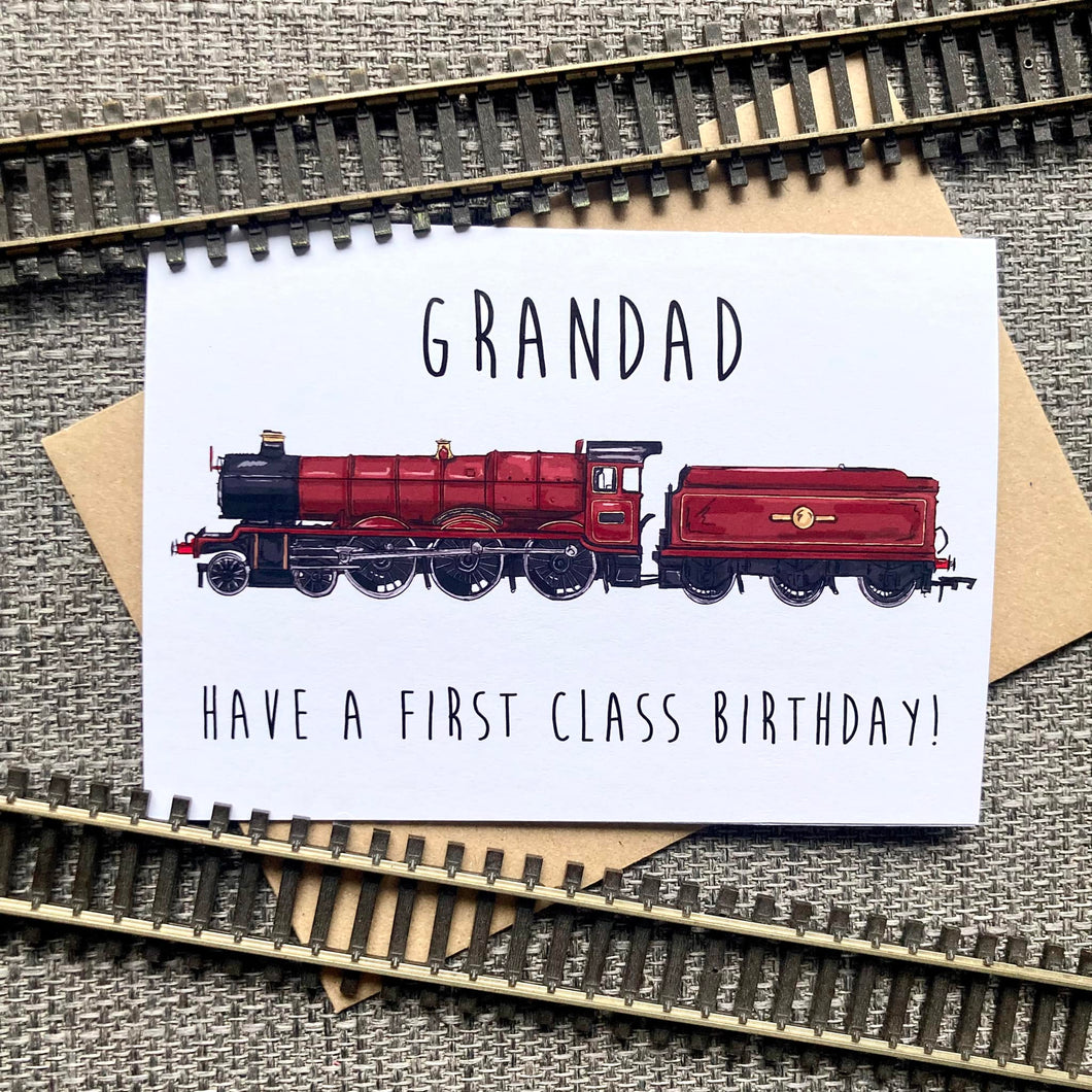 Grandad Train Birthday Card - Greetings Card - HD Designs