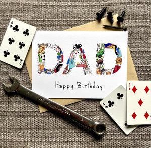 Dad Birthday Card - Greetings Card - HD Designs