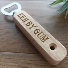 Load image into Gallery viewer, Eeh By Gum - Laser Engraved Wooden And Stainless Steel Bottle Opener - Fred &amp; Bo
