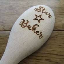 Load image into Gallery viewer, Star Baker - Laser Engraved Beech Wood Spoon - Fred &amp; Bo
