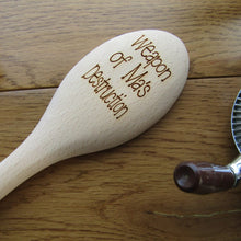Load image into Gallery viewer, Weapon Of Ma&#39;s Destruction - Laser Engraved Beech Wood Spoon - Fred &amp; Bo
