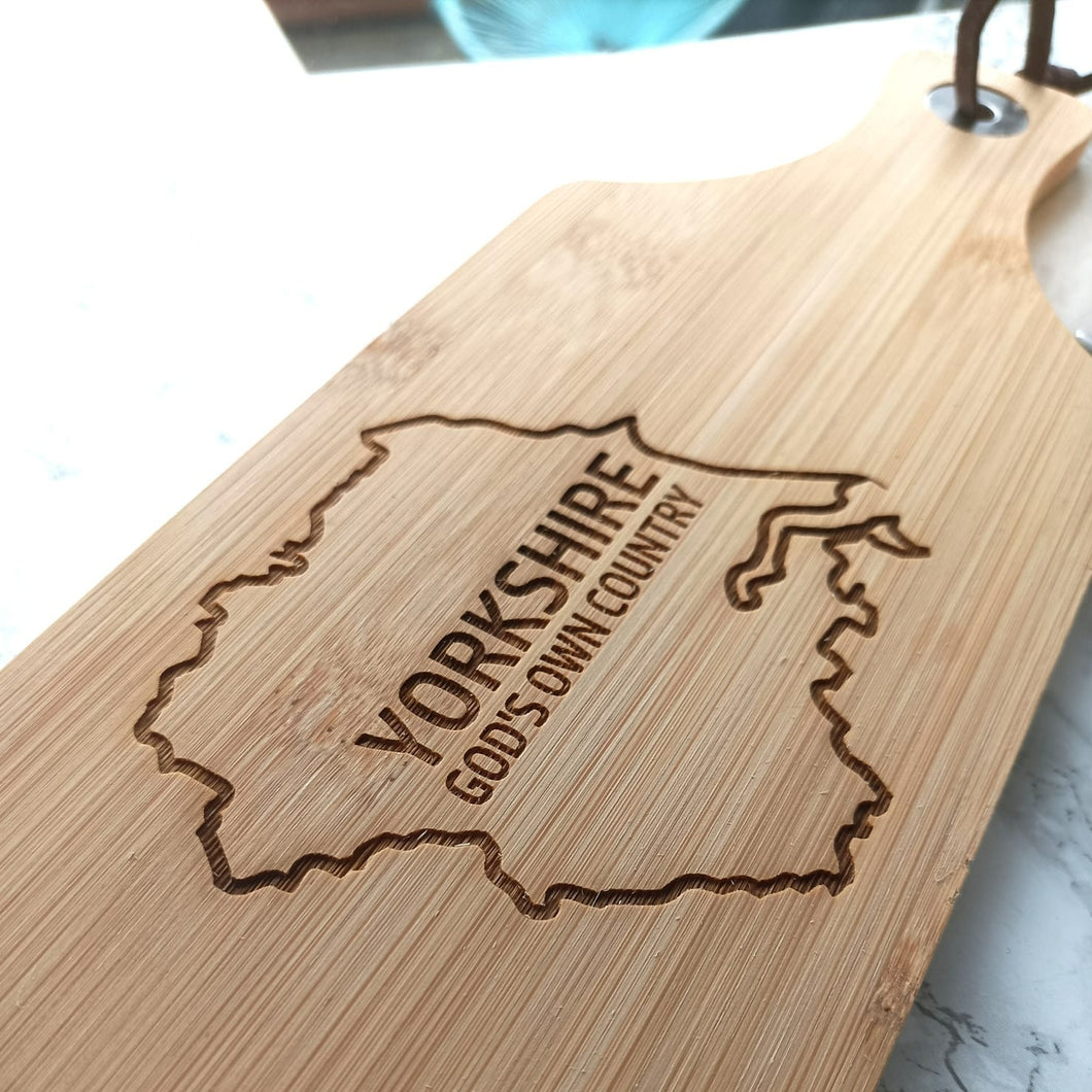 Medium Serving Paddle - Bamboo - Yorkshire God's Own Country- Fred & Bo